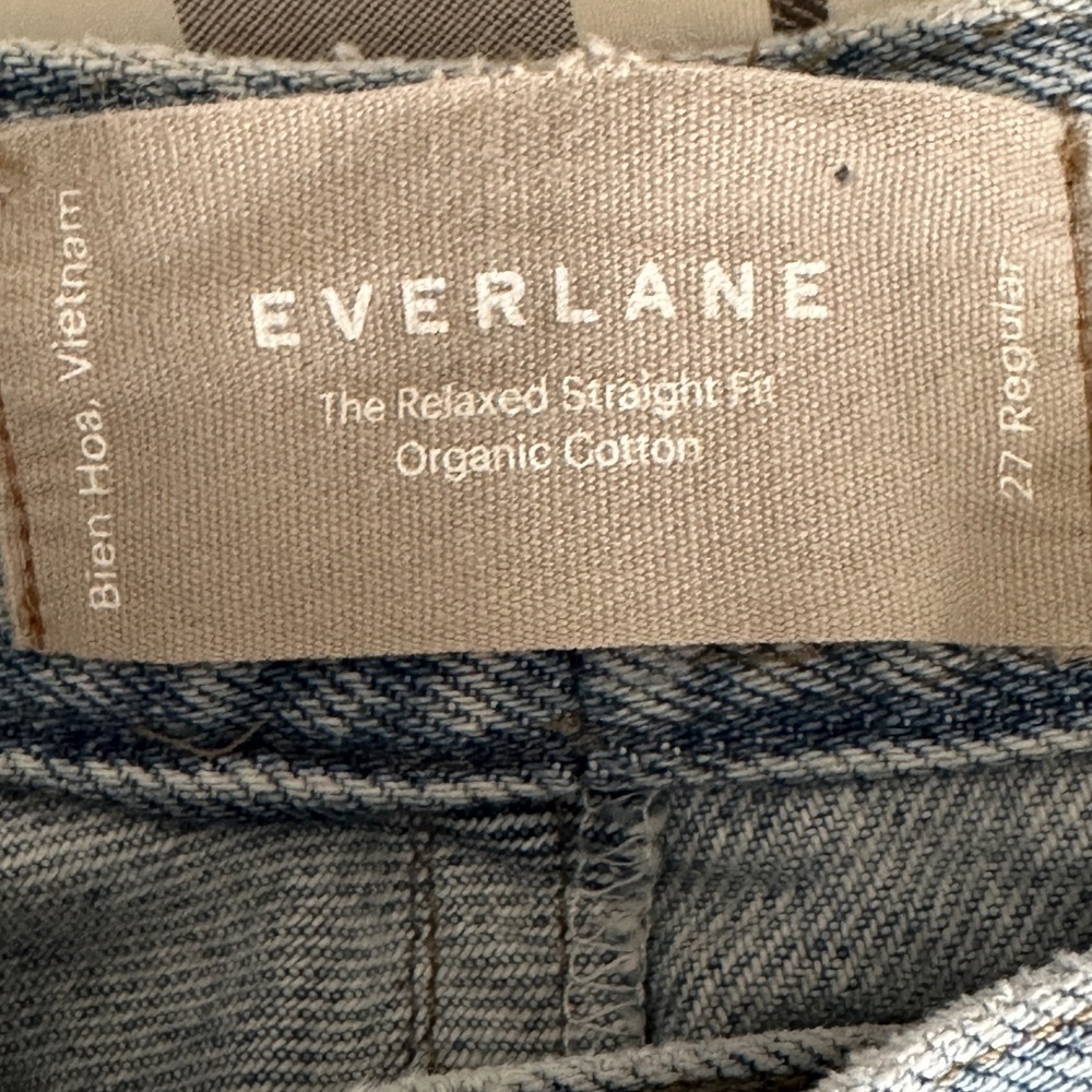 Women's Everlane Light Wash The Relaxed Straight Fit Organic Cotton Jeans 27 Reg - Picture 5 of 8
